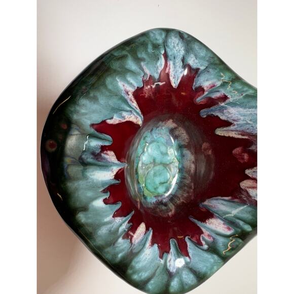 Antique French Longwy Tourmalines Hollow Dish Ceramic - Picture 3 of 9